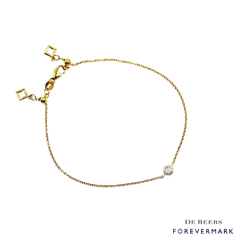 Women’s clasp bracelets-Forevermark Diamond Bolo Bracelet in 18kt Yellow Gold (1/7ct)