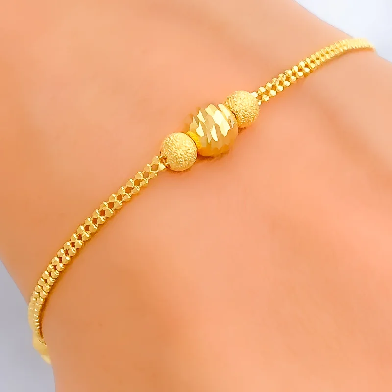 Women’s stacked bracelets-Dazzling Orb 22K Gold Bracelet