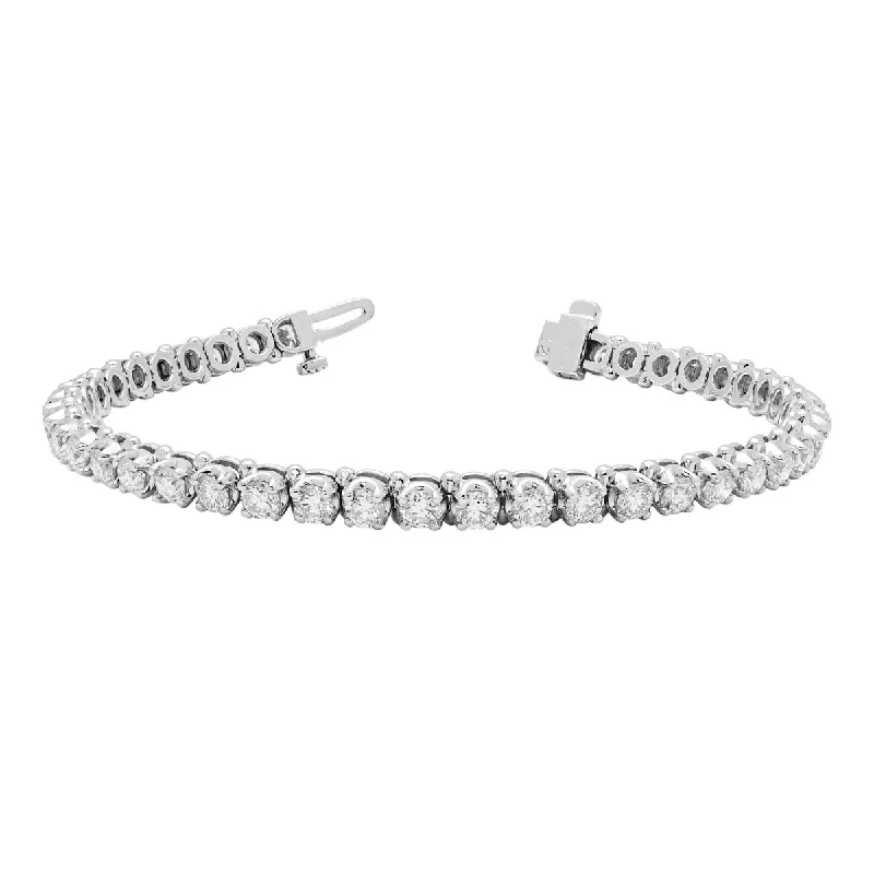 Women’s diamond bracelets-Diamond Tennis Bracelet in Platinum (6 3/8ct tw)