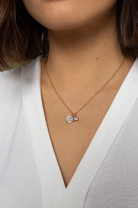 Women’s sparkling diamond necklaces-O Initial Necklace in Rose Gold