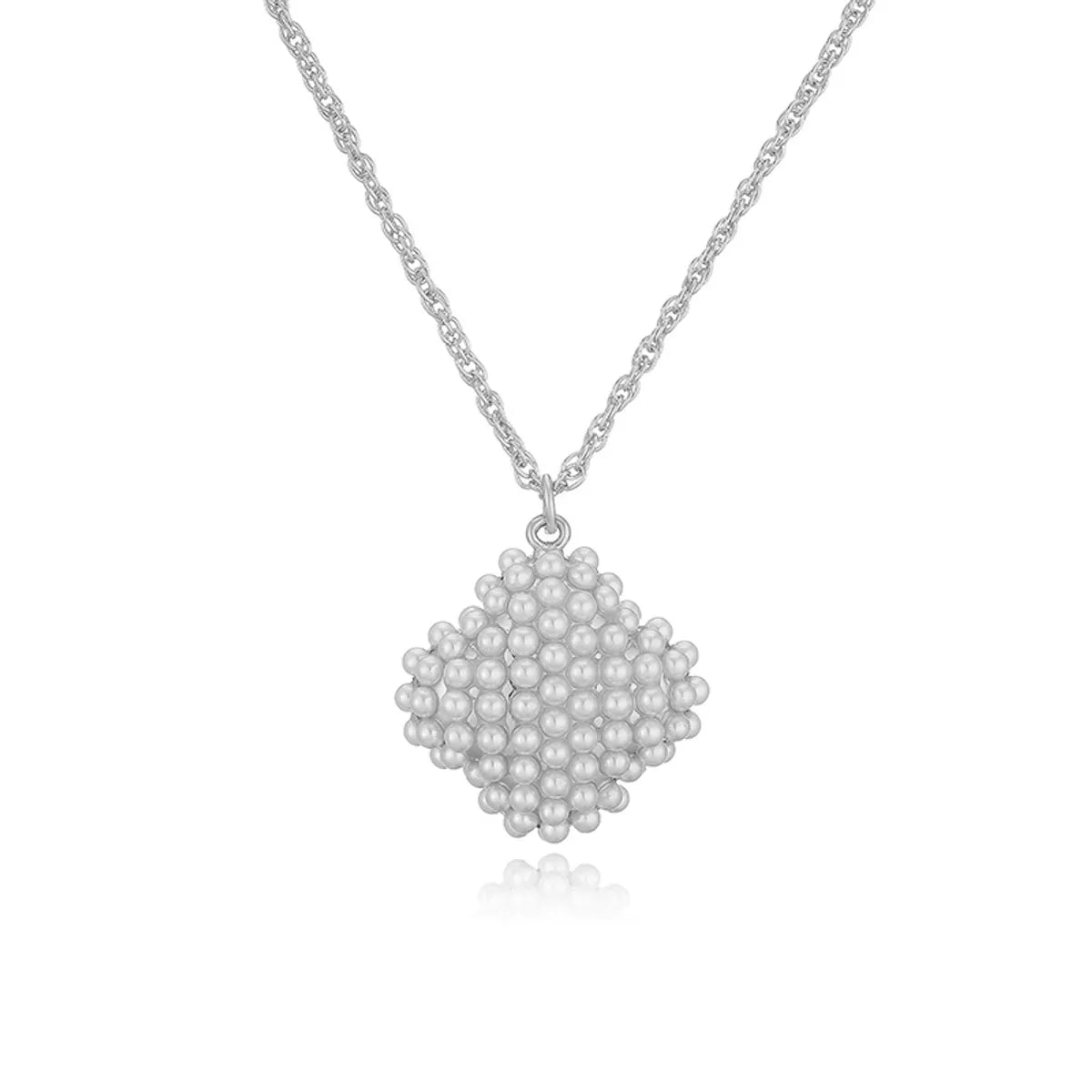 White Gold Color Diamond Necklace