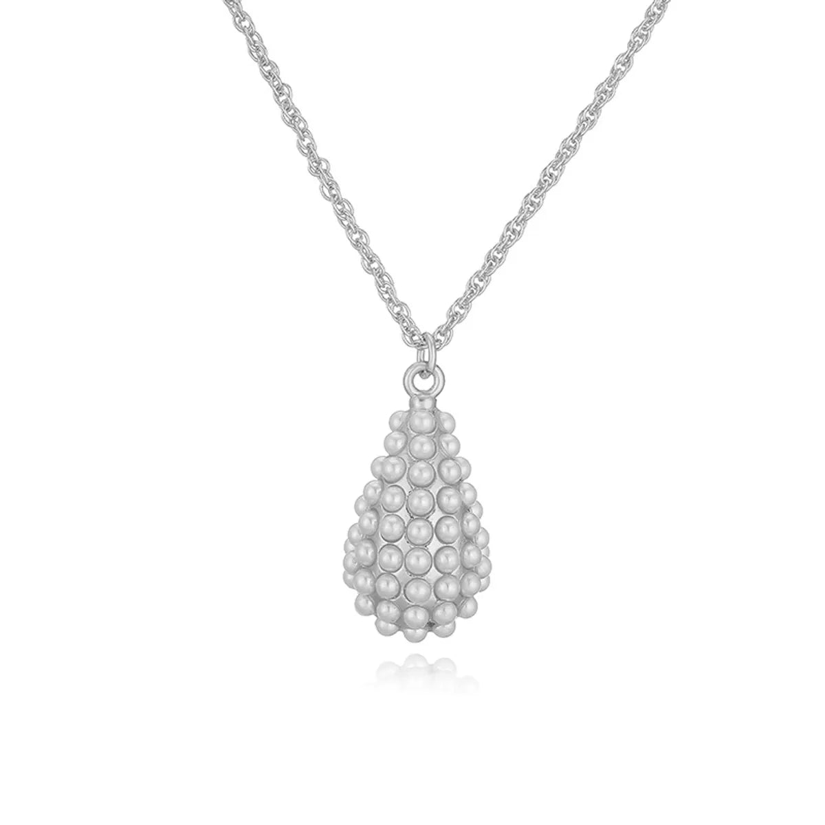 White Gold Color Water Drop Necklace