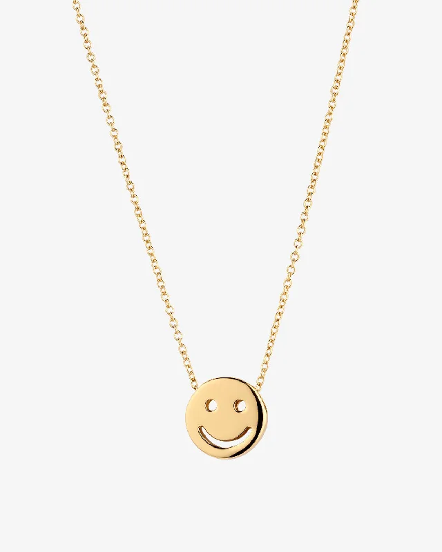 Women’s floral necklaces-Smiley Face Necklace