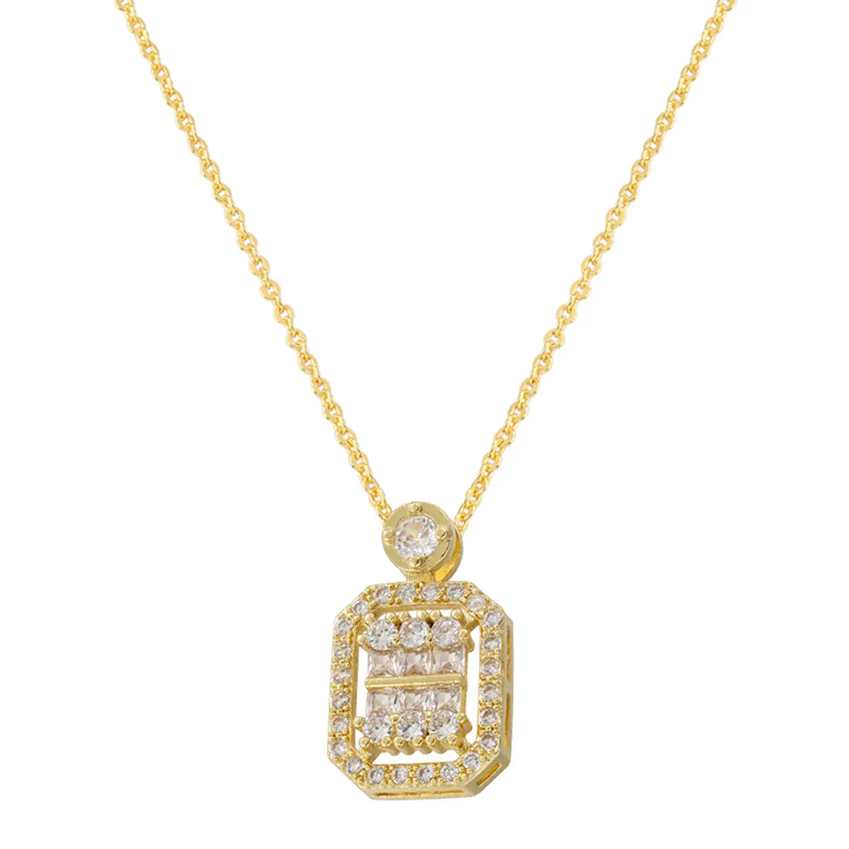 Gold White Diamond Necklace