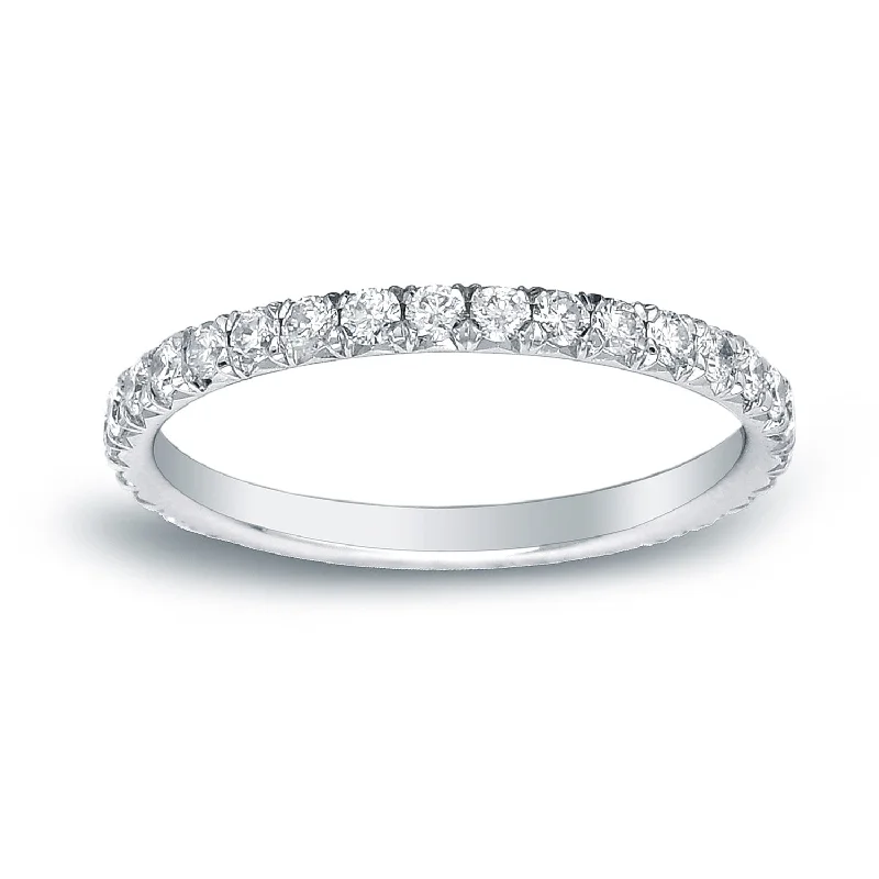 Women’s unique engagement rings-Auriya 2/5ctw Round Diamond Wedding Band 14k Gold