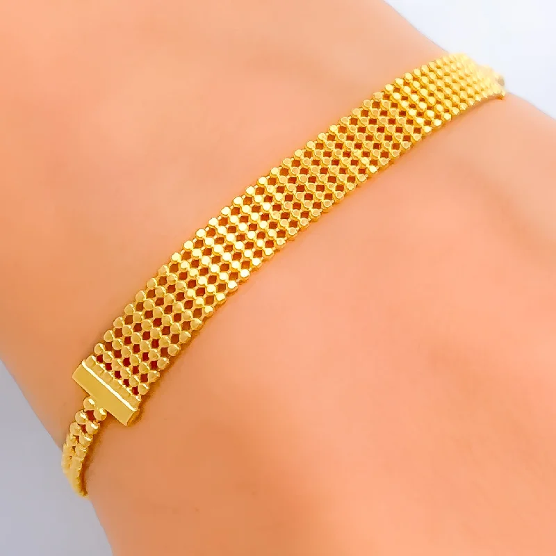 Women’s minimalist bangles-Lovely Shimmering 22K Gold Bracelet