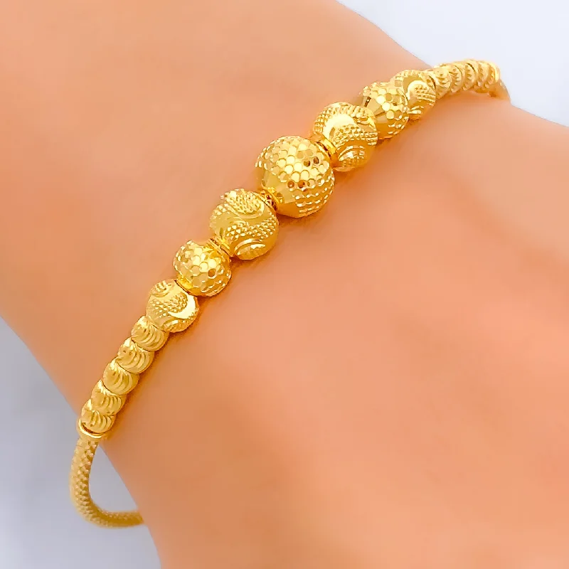 Women’s cubic zirconia bracelets-Fashionable Sparkling 22k Gold Bangle Bracelet