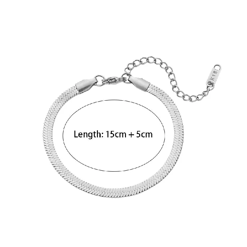 Single Layer Bracelet-Silver