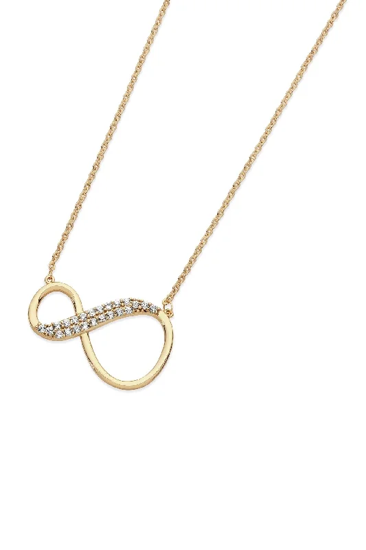 Women’s diamond chain necklaces-8 Shape Infinity Pendant