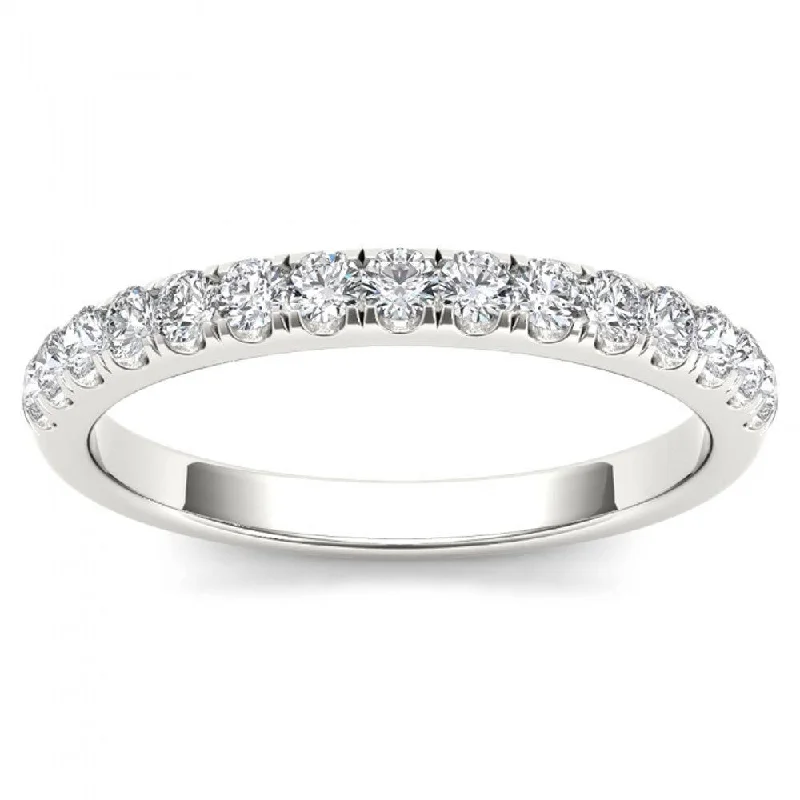 Women’s ethically sourced engagement rings-De Couer 10k White Gold 1/3ct TDW Wedding Band - White H-I