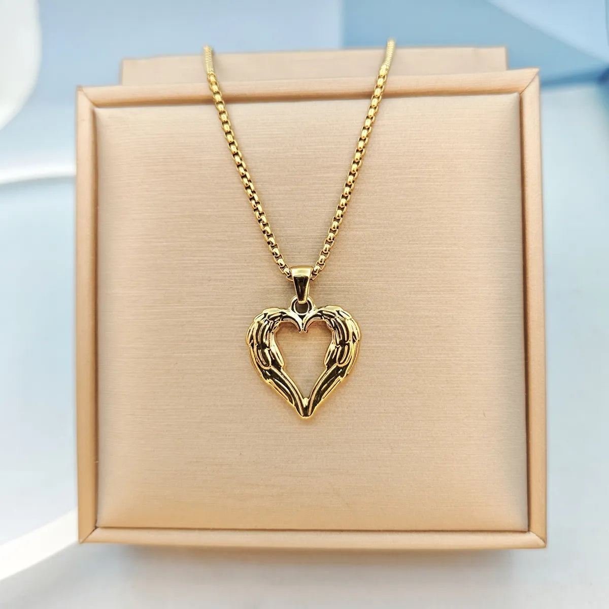 Women’s chunky necklaces-Vintage Style Simple Style Heart Shape Stainless Steel Plating 18k Gold Plated Pendant Necklace