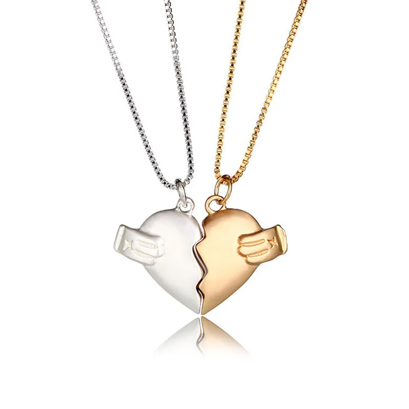 A Love Necklace Gold and Silver