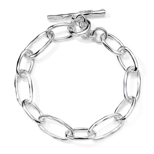 Women’s tropical bracelets-Ippolita Sterling Silver Classico Faceted Oval Link Bracelet