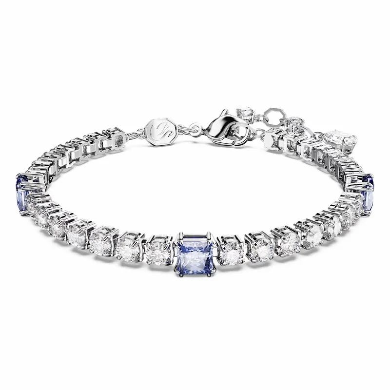 Women’s statement bracelets-Swarovski Blue Matrix Tennis Bracelet