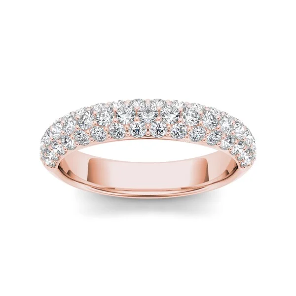 Women’s solitaire engagement rings-De Couer 14k Rose Gold 1 1/4ct TDW Diamond Women's Wedding Band