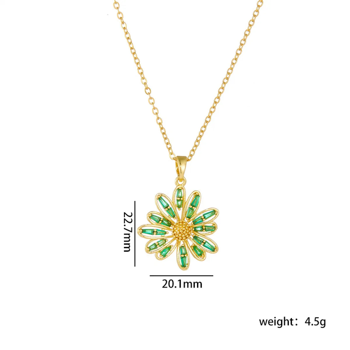 3 Green Zirconium Gold 40 5cm