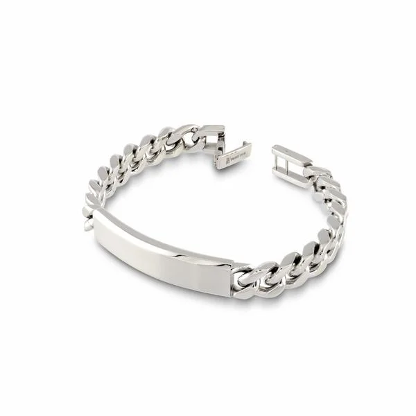 Women’s infinity bangle bracelets-9.4MM CURB LINK ID BRACELET