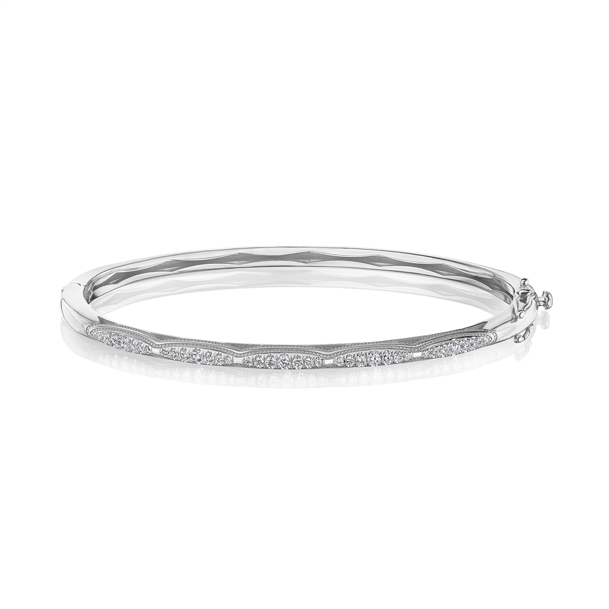 Women’s beaded bracelets-Tacori 18K White Gold Diamond Bracelet