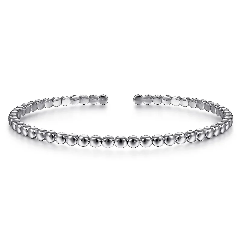 Women’s vintage bracelets-GABRIEL & CO - WHITE GOLD BANGLE BRACELET