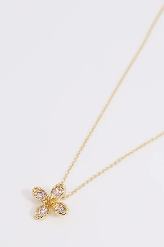 Women’s unique necklaces-Flower Necklace in Gold