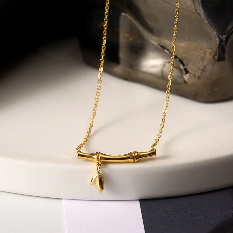 Bamboo Necklace Gold