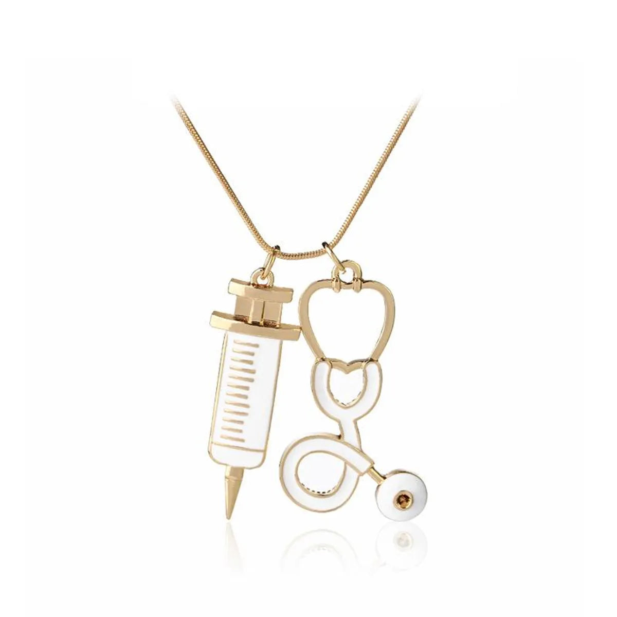 Women’s bar necklaces-New Fashion Medical Equipment Necklace Stethoscope Necklace Yiwu Gooddiy Wholesale