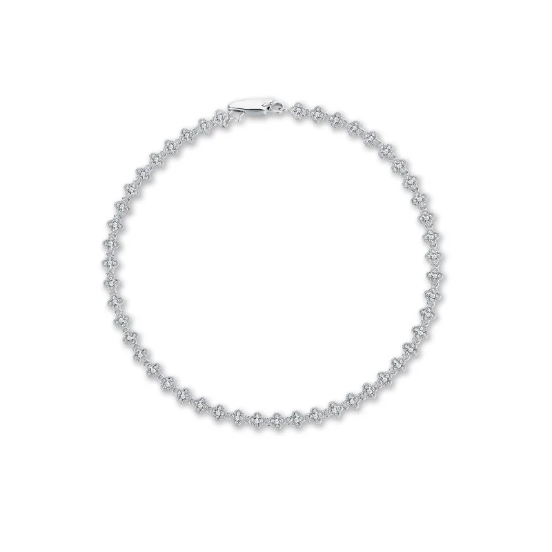 Women’s dainty bracelets-White Diamond Bracelet