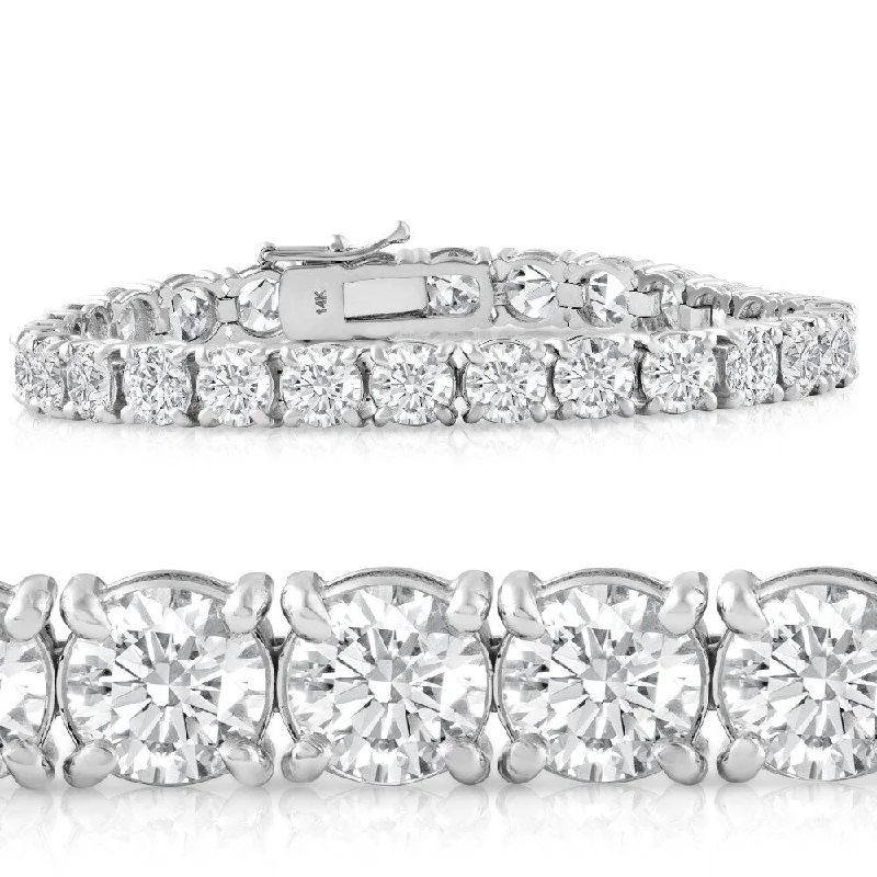 Women’s stackable bangles-20 Ct Lab Grown Diamond Tennis Bracelet White Gold 7"