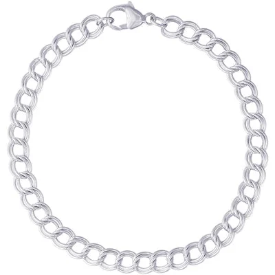 Women’s matching bracelets-Rembrandt Charm Bracelet in Sterling Silver (8 inches)