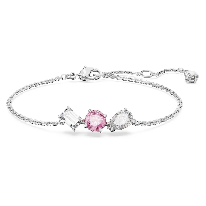 Women’s geometric bracelets-Swarovski Pink Mesmera Bracelet