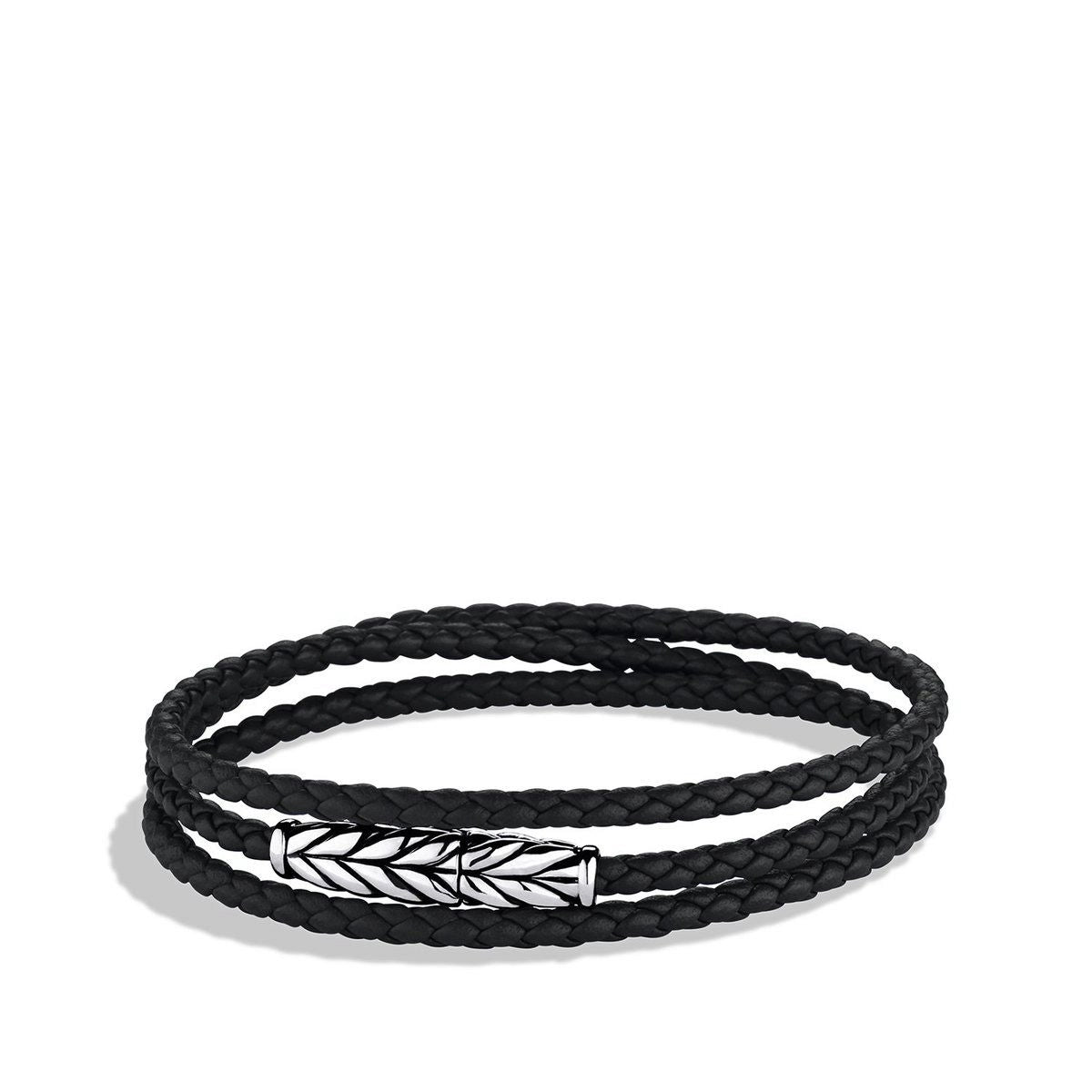 Women’s stacked bracelets-David Yurman Triple Wrap Bracelet