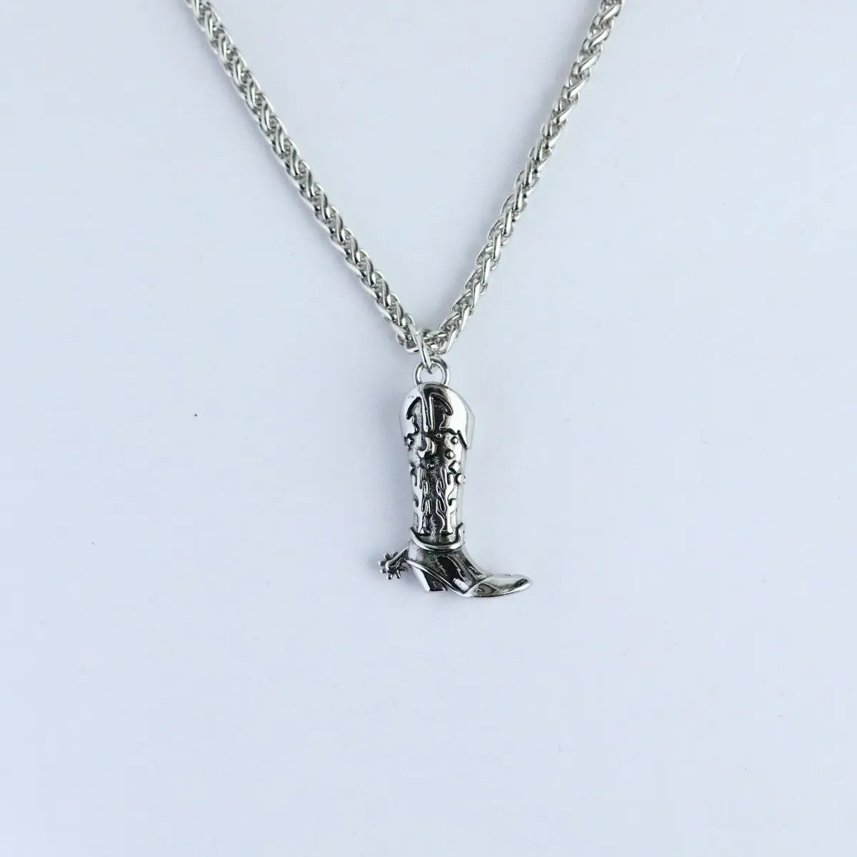 Boots Necklace Silver