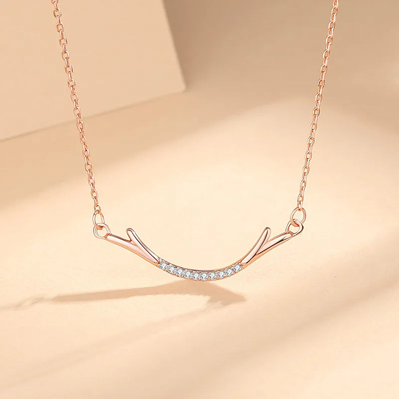 Women’s cubic zirconia pendant necklaces-Elegant Simple Style Geometric Sterling Silver Plating Inlay Zircon Necklace