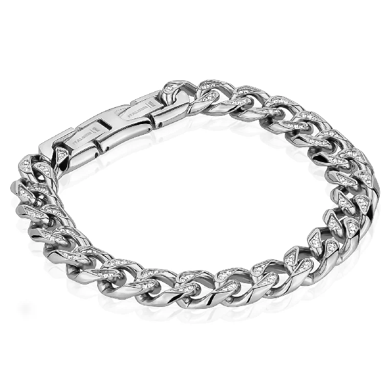 Women’s wide cuff bracelets-10.5MM CUBAN LINK CHAIN CUBIC ZIRCONIA BRACELET