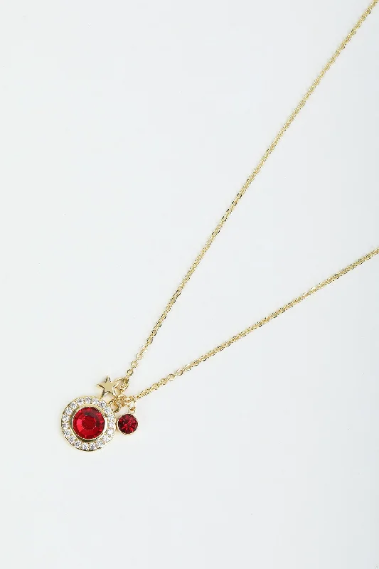 Women’s vintage-inspired necklaces-January Birthstone Charm Necklace