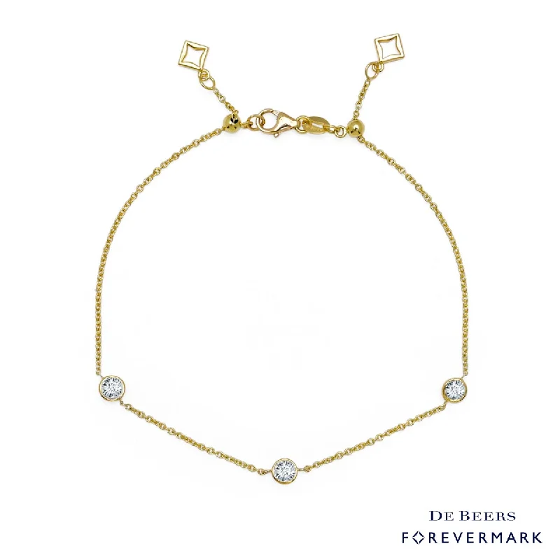 Women’s gemstone tennis bracelets-Forevermark Diamond Bracelet in 18kt Yellow Gold (1/2ct tw)