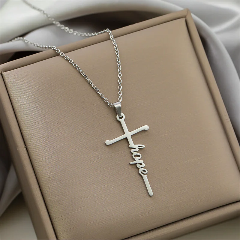 Ea544901s Steel Color--Hope (Necklace)