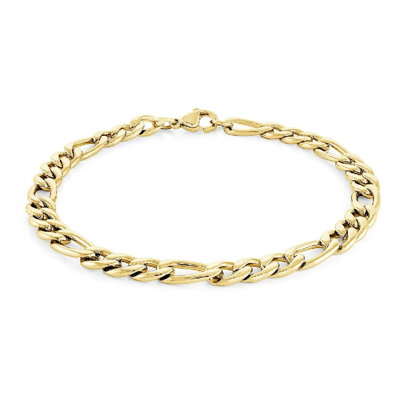 Women’s trendy bracelets-6MM FIGARO LINK CHAIN BRACELET