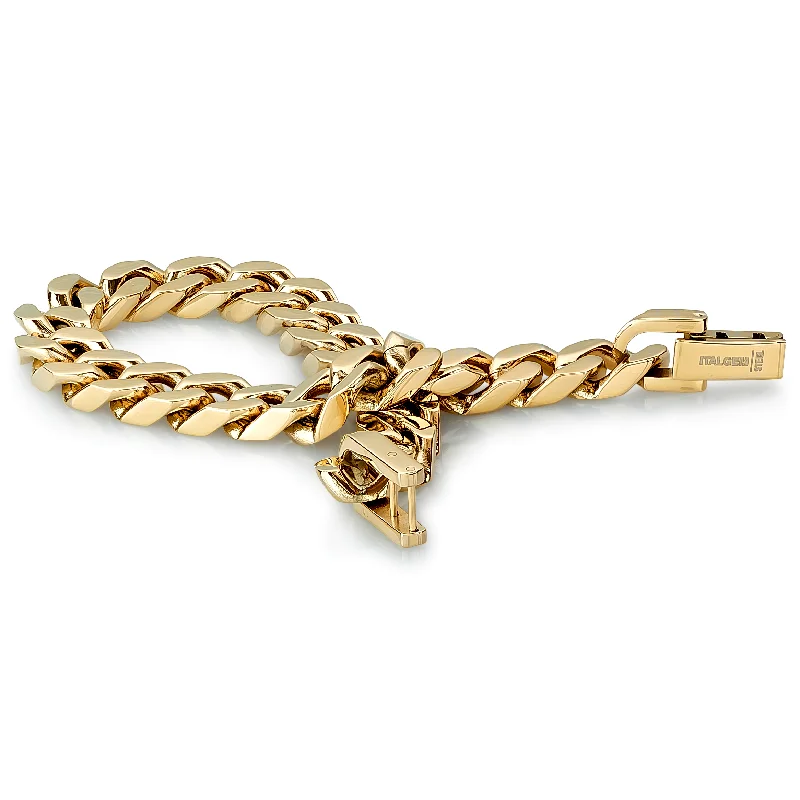 Women’s matching bracelets-9.4MM CURB LINK CHAIN BRACELET