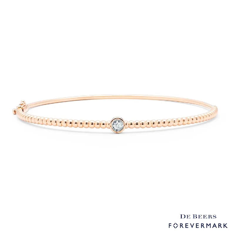 Women’s statement bracelets-Forevermark Diamond Bezel Bracelet in 18kt Rose Gold (1/4ct)