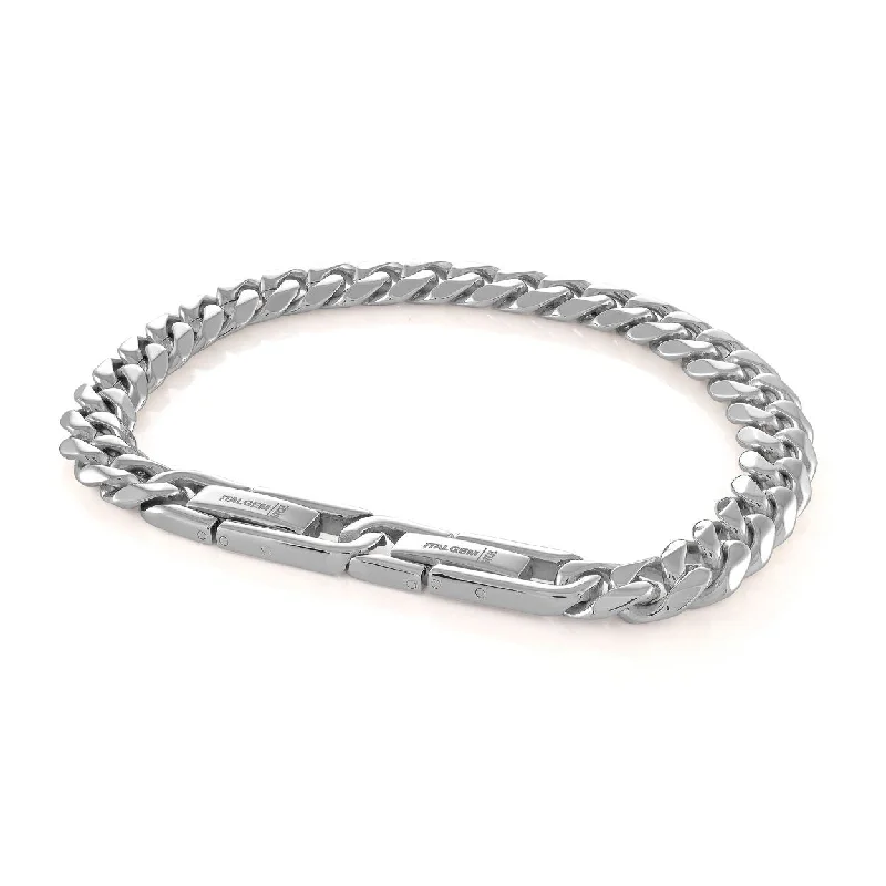 Women’s minimalist bracelets-ITALGEM STEEL – CURB CHAIN BRACELET