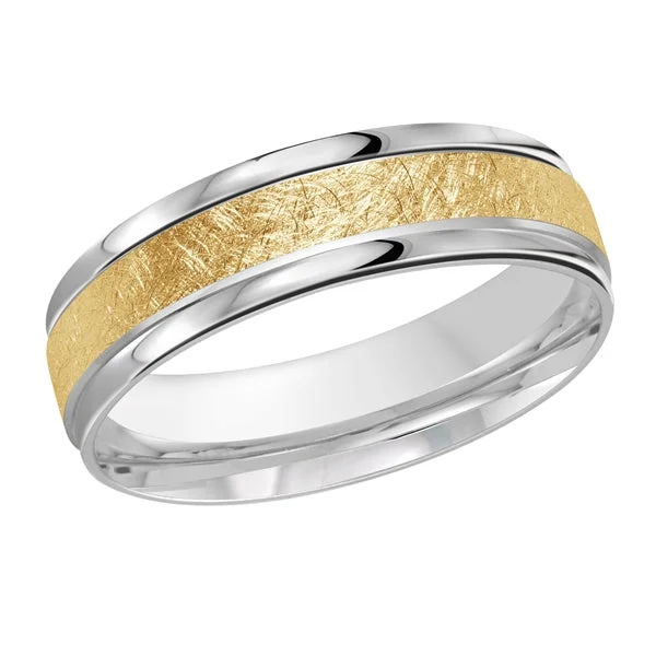 Women’s twist engagement rings-10kt White and Yellow Gold Men's Wedding Band