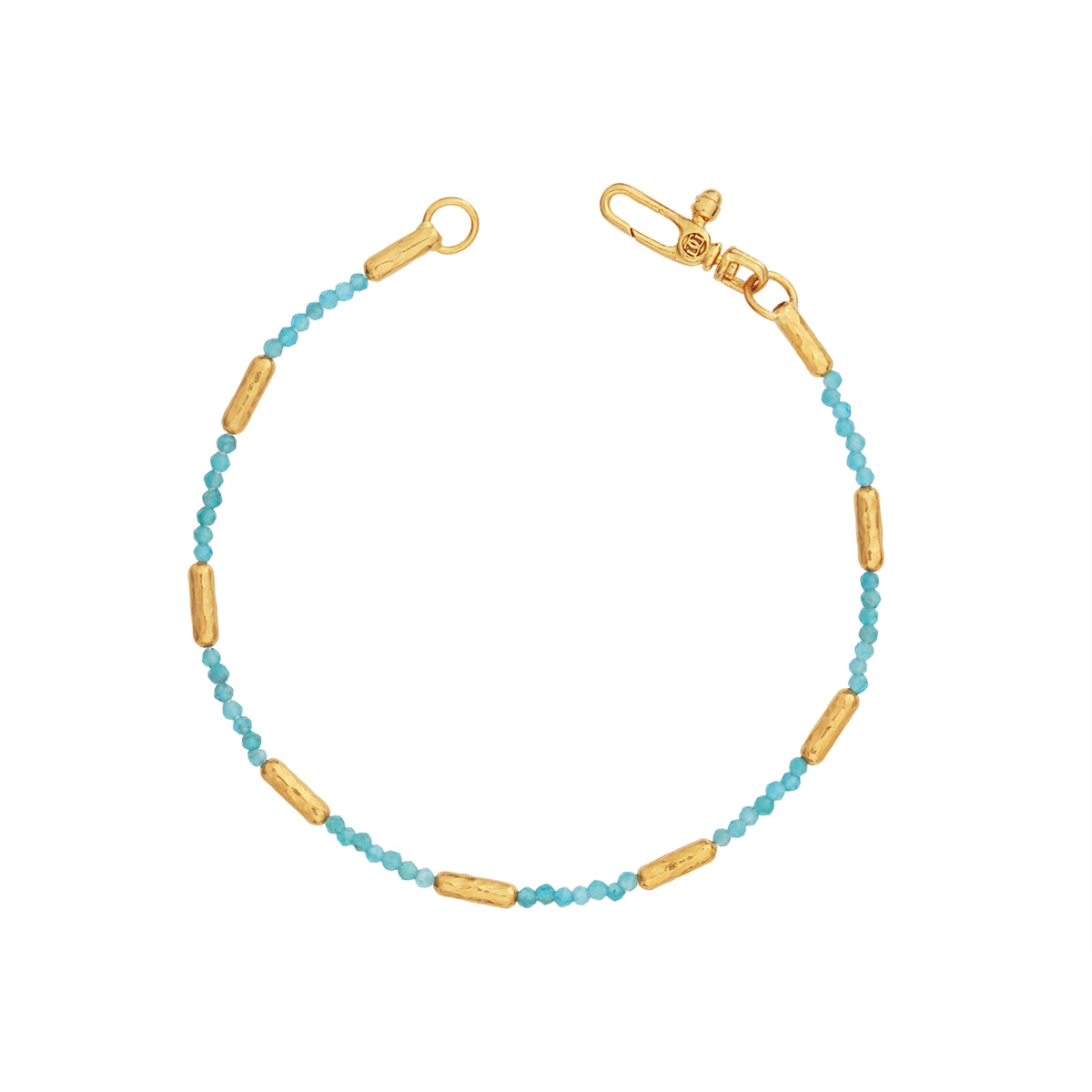 Women’s gold bracelets-Gurhan Vertigo Apatite Bead Bracelet in 24K Yellow Gold