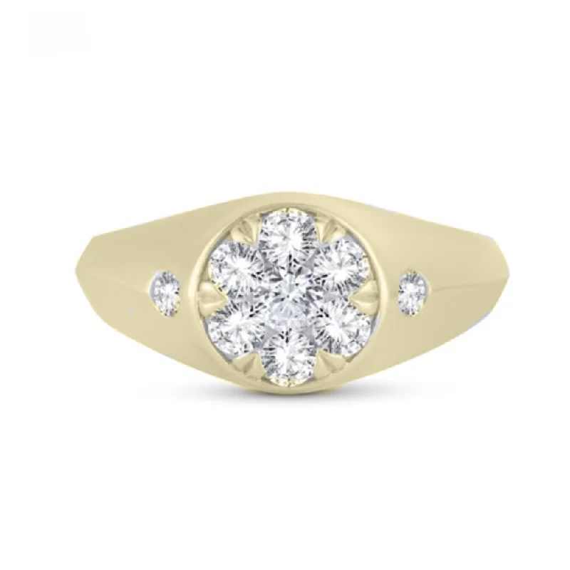 Women’s Art Deco engagement rings-10kt Yellow Gold 1.00cttw Diamond Men's Wedding Ring