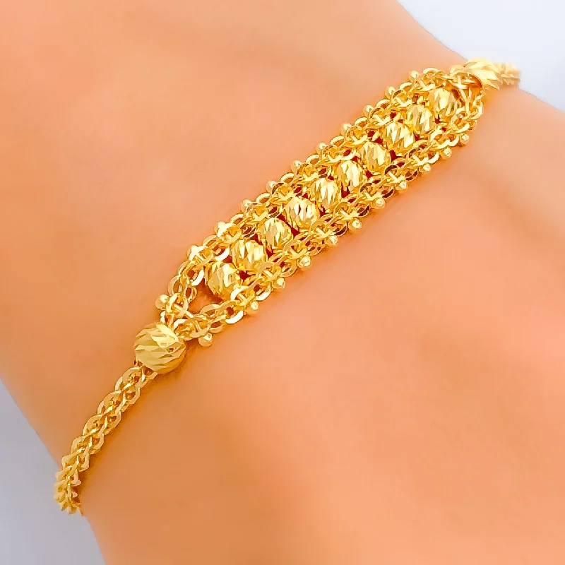 Women’s vintage bracelets-Charming Ethereal 22K Gold Bracelet