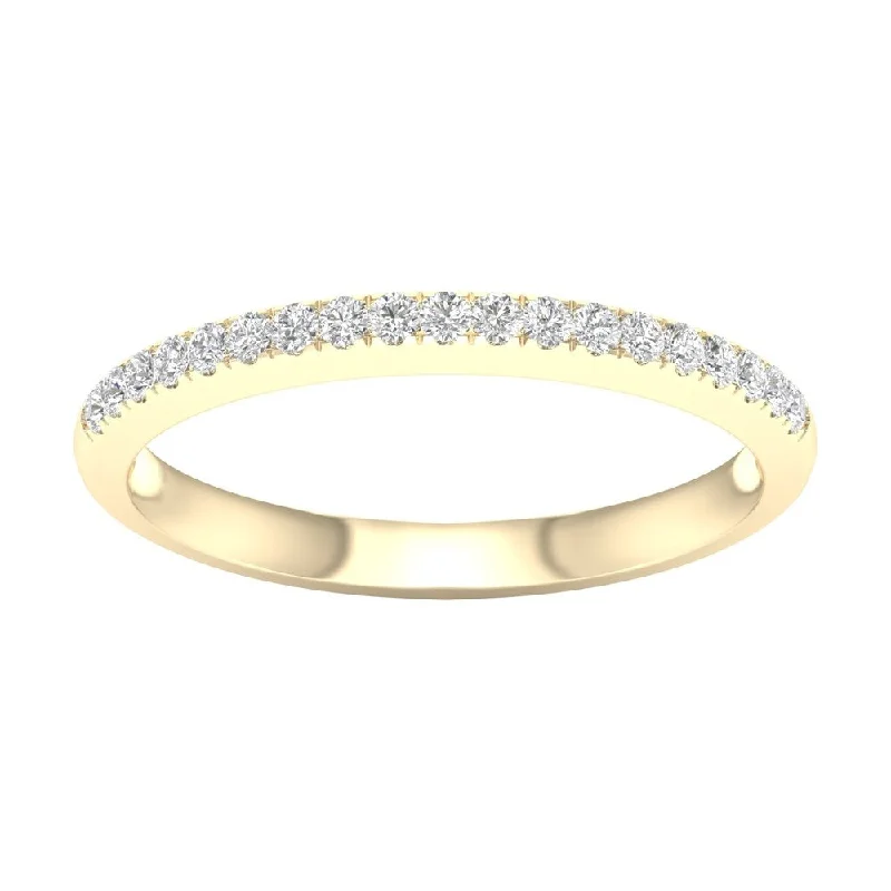 Women’s vintage-inspired diamond engagement rings-De Couer 10k Yellow Gold 1/5ct TDW Wedding Band