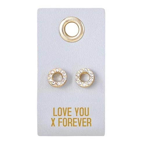 Women’s modern engagement rings-Stud Love Wedding - Love You x Forever