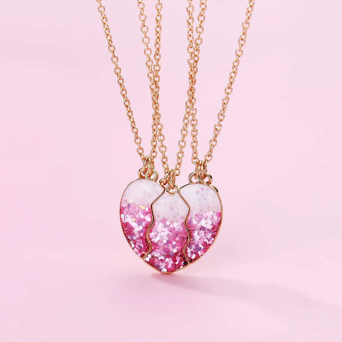 Women’s gemstone chokers-Cute Sweet Heart Shape Alloy Enamel Plating Kid'S Pendant Necklace