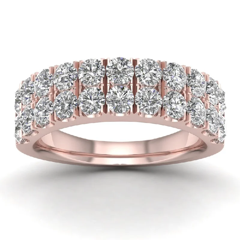 Women’s custom wedding engagement rings-De Couer 1 1/2ct TDW Diamond Wedding Band